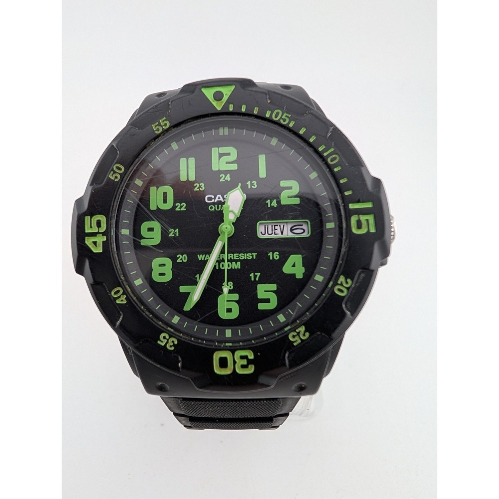 Casio MRW200H Men's Watch 43mm Case Black Resin Band- New Battery
